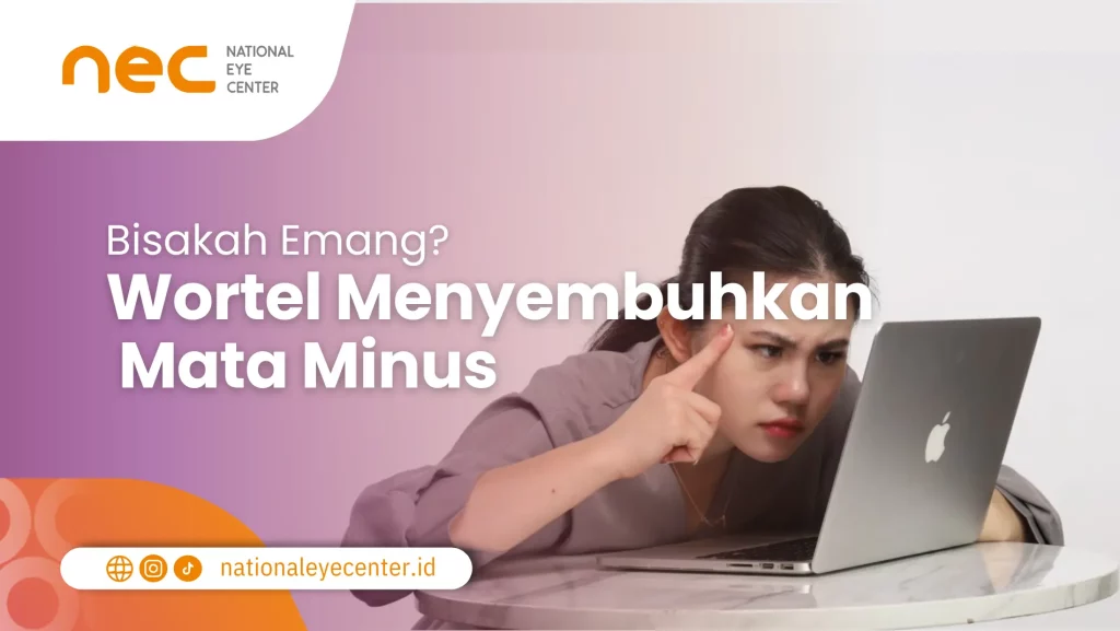 Seorang wanita mengalami mata minus