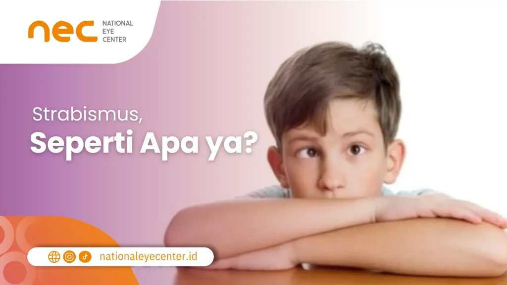 Seorang anak sedang berpikir mengenai apa itu strabismus