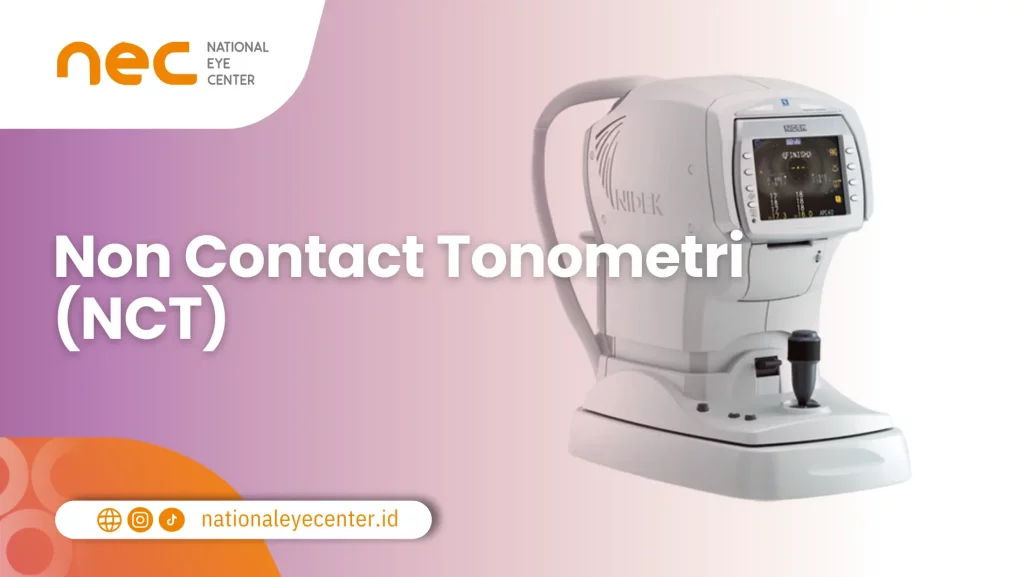 Mengukur tekanan bola mata menggunakan NCT (Non Contact Tonometri) Mengukur tekanan bola mata menggunakan NCT (Non Contact Tonometri)