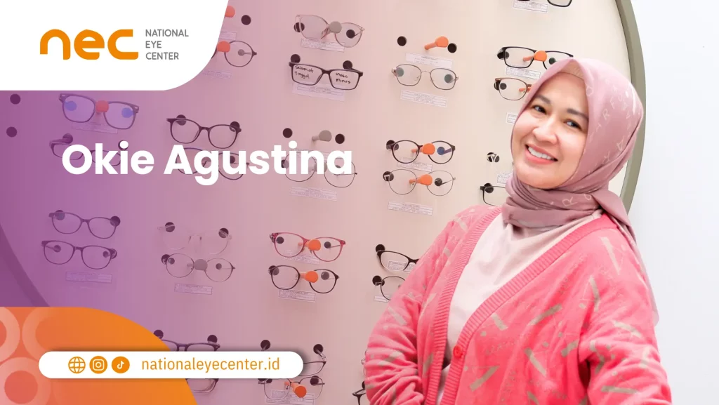 Okie Agustina merupakan salah satu artis pernah operasi lasik di National Eye Center