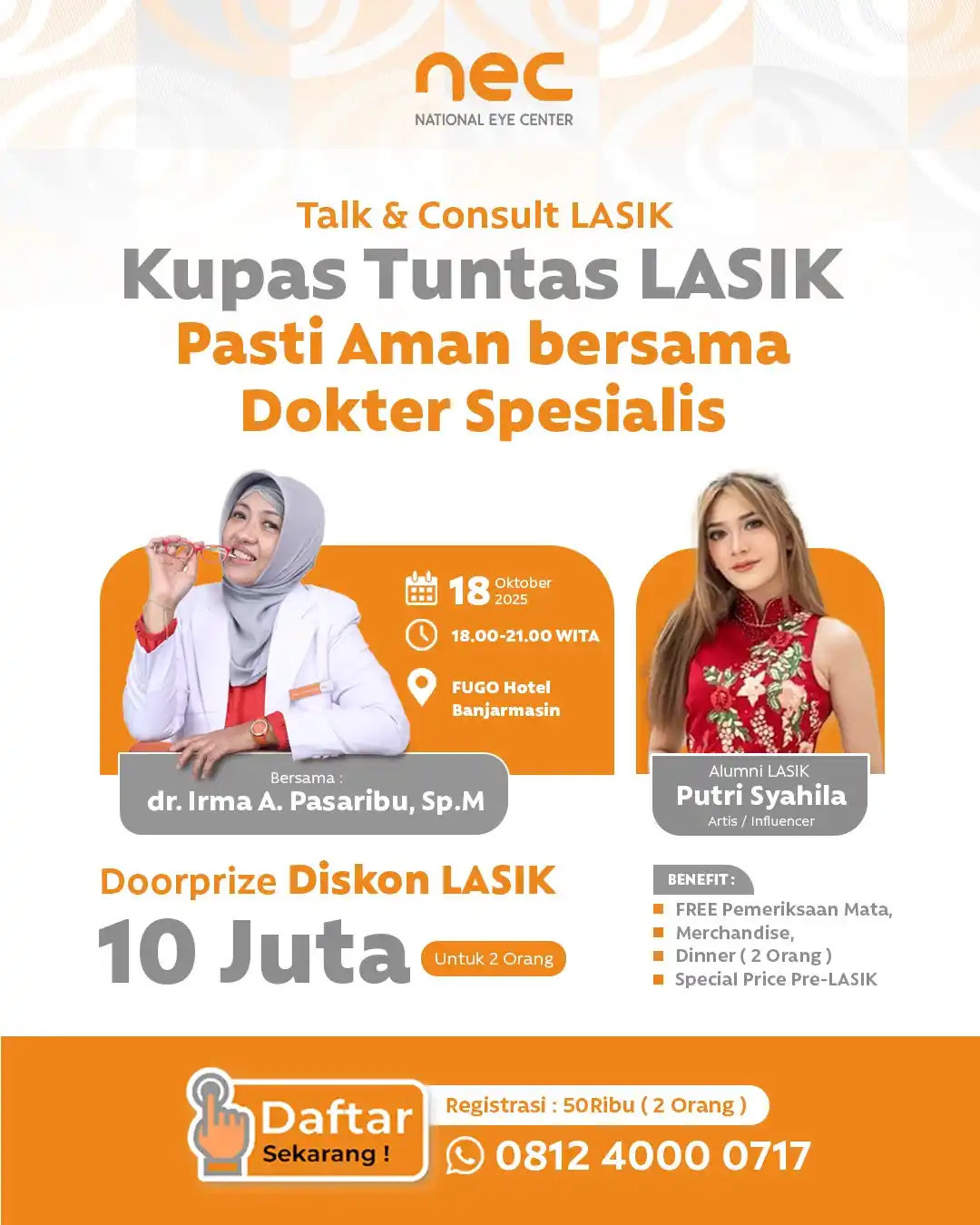 NEC Hadir di Banjarmasin! Talk & Consult Perdana NEC Kupas Tuntas LASIK Pasti Aman